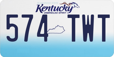 KY license plate 574TWT