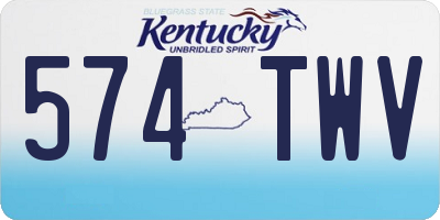 KY license plate 574TWV