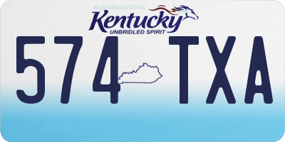 KY license plate 574TXA
