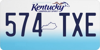 KY license plate 574TXE