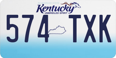 KY license plate 574TXK