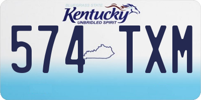 KY license plate 574TXM
