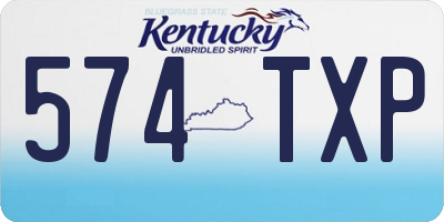 KY license plate 574TXP