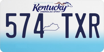 KY license plate 574TXR
