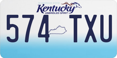 KY license plate 574TXU