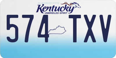 KY license plate 574TXV