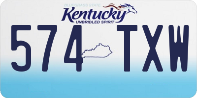 KY license plate 574TXW