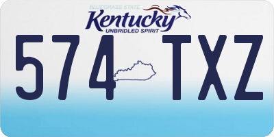 KY license plate 574TXZ