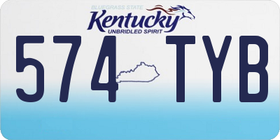 KY license plate 574TYB