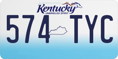 KY license plate 574TYC