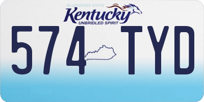 KY license plate 574TYD