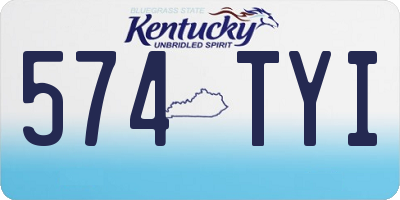 KY license plate 574TYI
