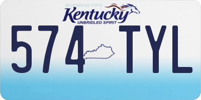 KY license plate 574TYL