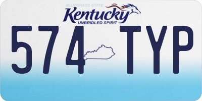 KY license plate 574TYP
