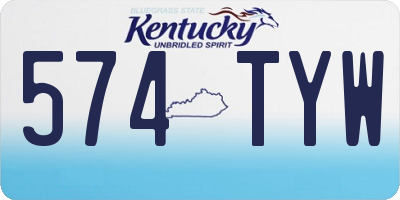 KY license plate 574TYW