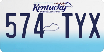 KY license plate 574TYX