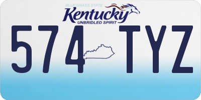 KY license plate 574TYZ