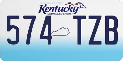 KY license plate 574TZB