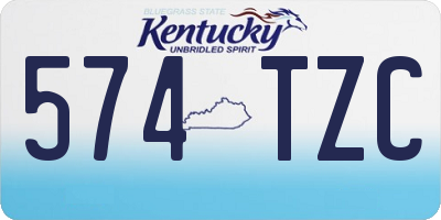 KY license plate 574TZC