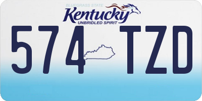KY license plate 574TZD