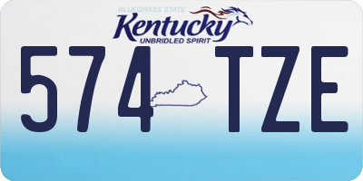 KY license plate 574TZE
