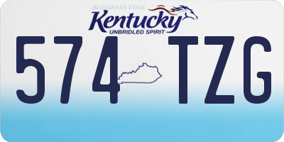 KY license plate 574TZG