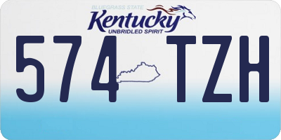 KY license plate 574TZH