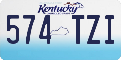 KY license plate 574TZI