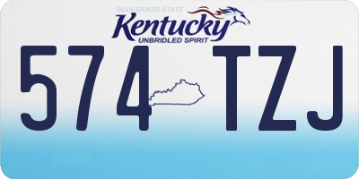 KY license plate 574TZJ