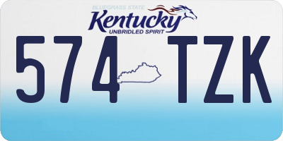 KY license plate 574TZK