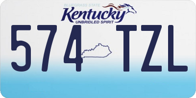 KY license plate 574TZL