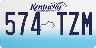 KY license plate 574TZM