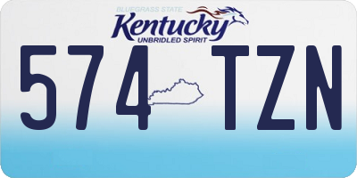KY license plate 574TZN