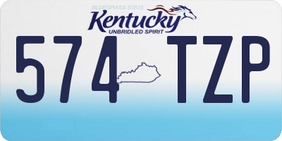 KY license plate 574TZP