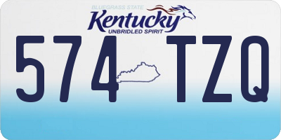 KY license plate 574TZQ