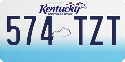 KY license plate 574TZT