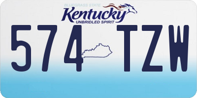 KY license plate 574TZW