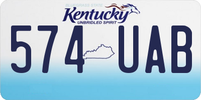 KY license plate 574UAB