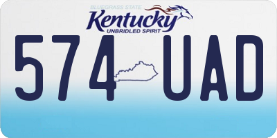 KY license plate 574UAD
