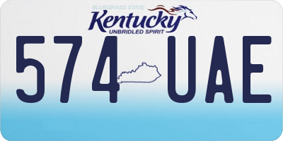 KY license plate 574UAE