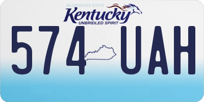 KY license plate 574UAH