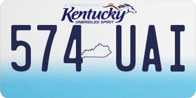 KY license plate 574UAI
