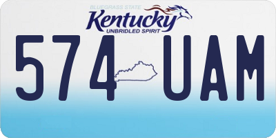 KY license plate 574UAM
