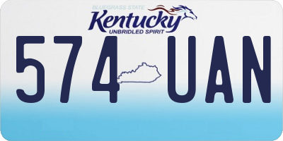 KY license plate 574UAN