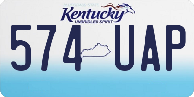 KY license plate 574UAP