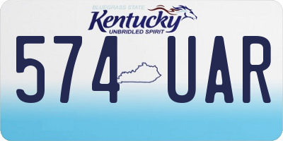 KY license plate 574UAR