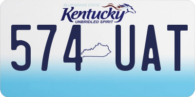 KY license plate 574UAT