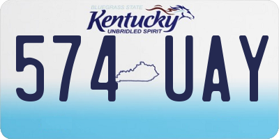 KY license plate 574UAY
