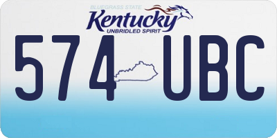 KY license plate 574UBC
