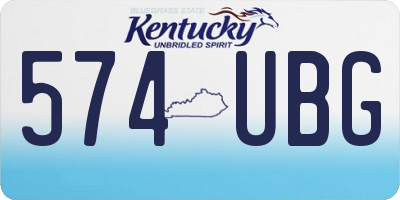 KY license plate 574UBG